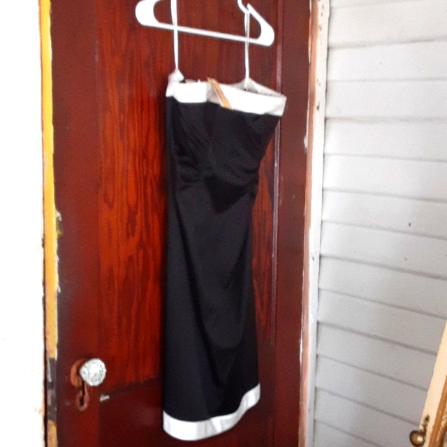 Kay Unger New York Sz 6 Nwt Cocktail Dress Black With White Trim
